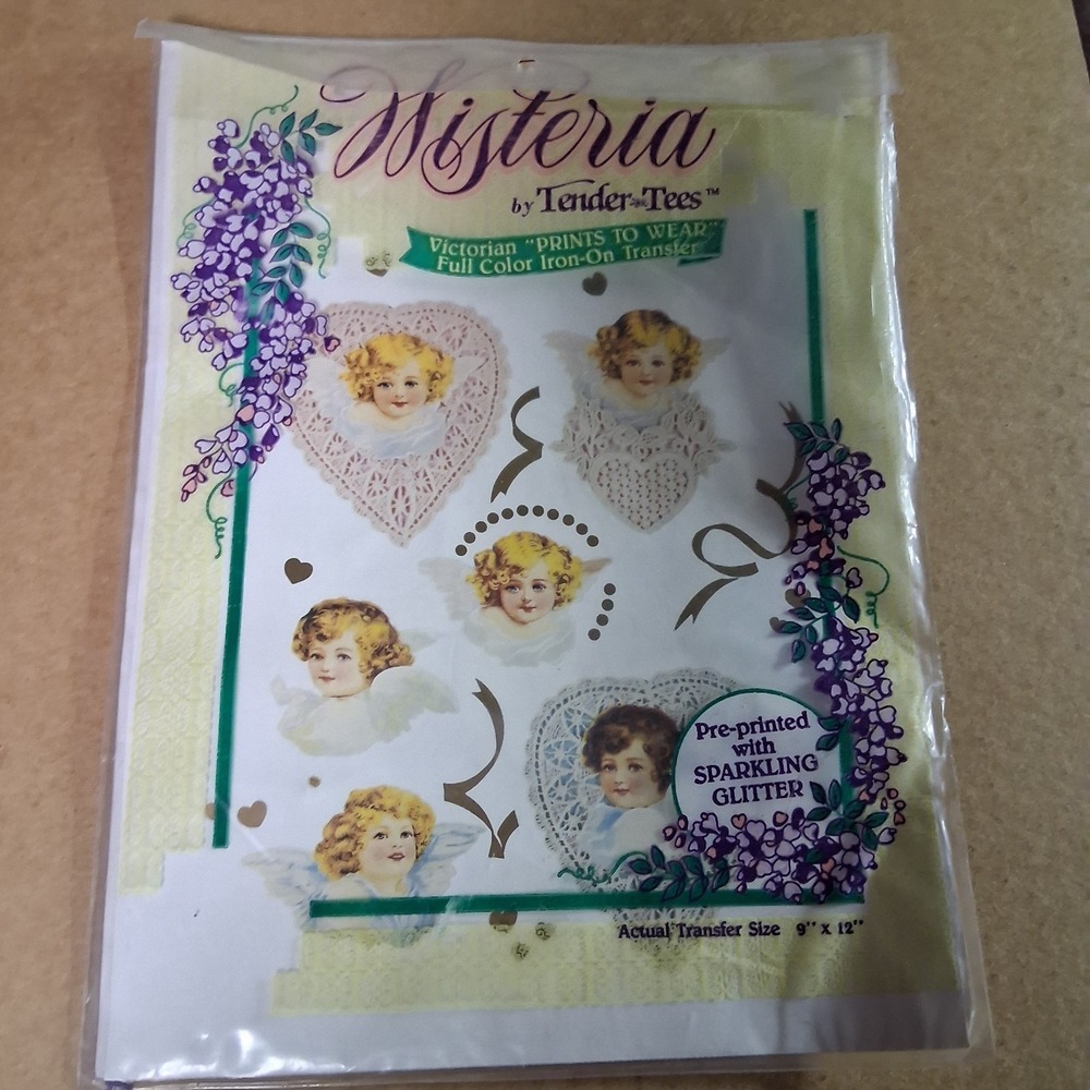 WISTERIA Victorian Cherub Angels Iron On Transfers‎  FC-24